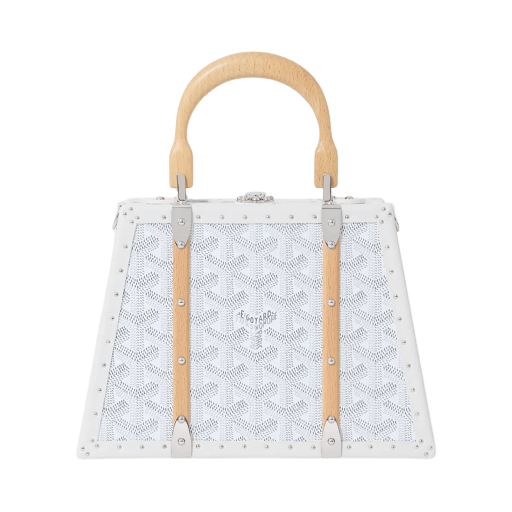 Goyard Saigon Mini Trunk Bag White