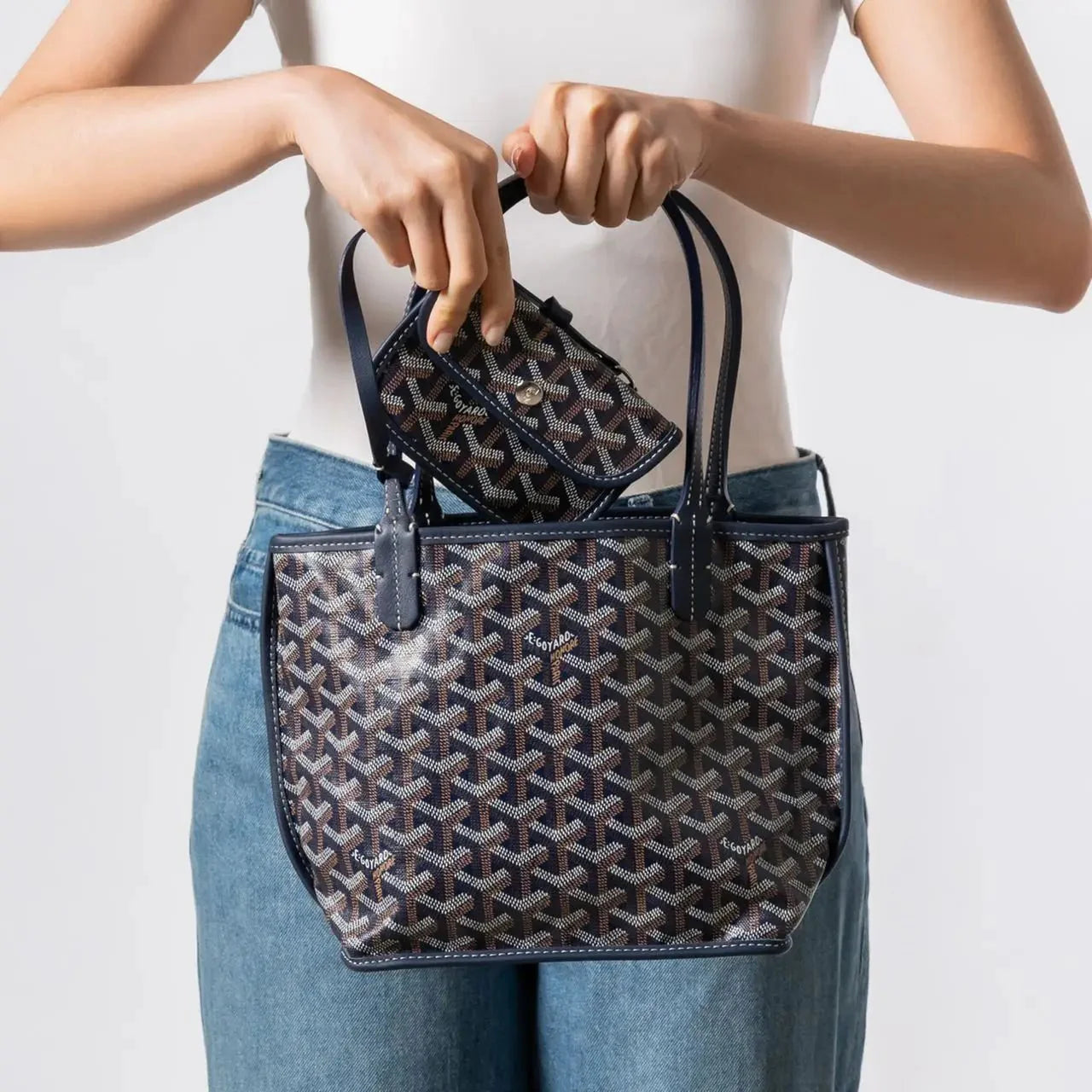 Goyard Anjou Mini Bag Navy