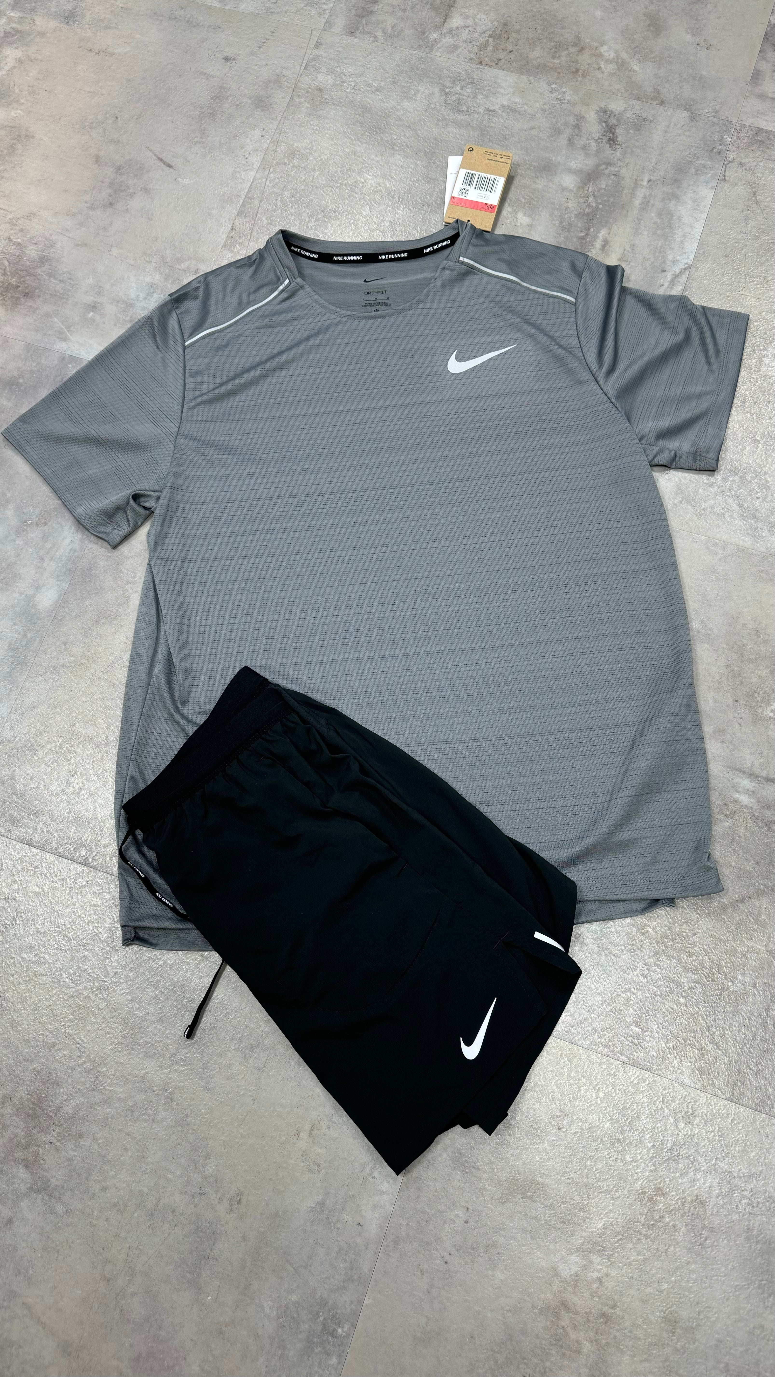 Grey Nike Miler Short Set