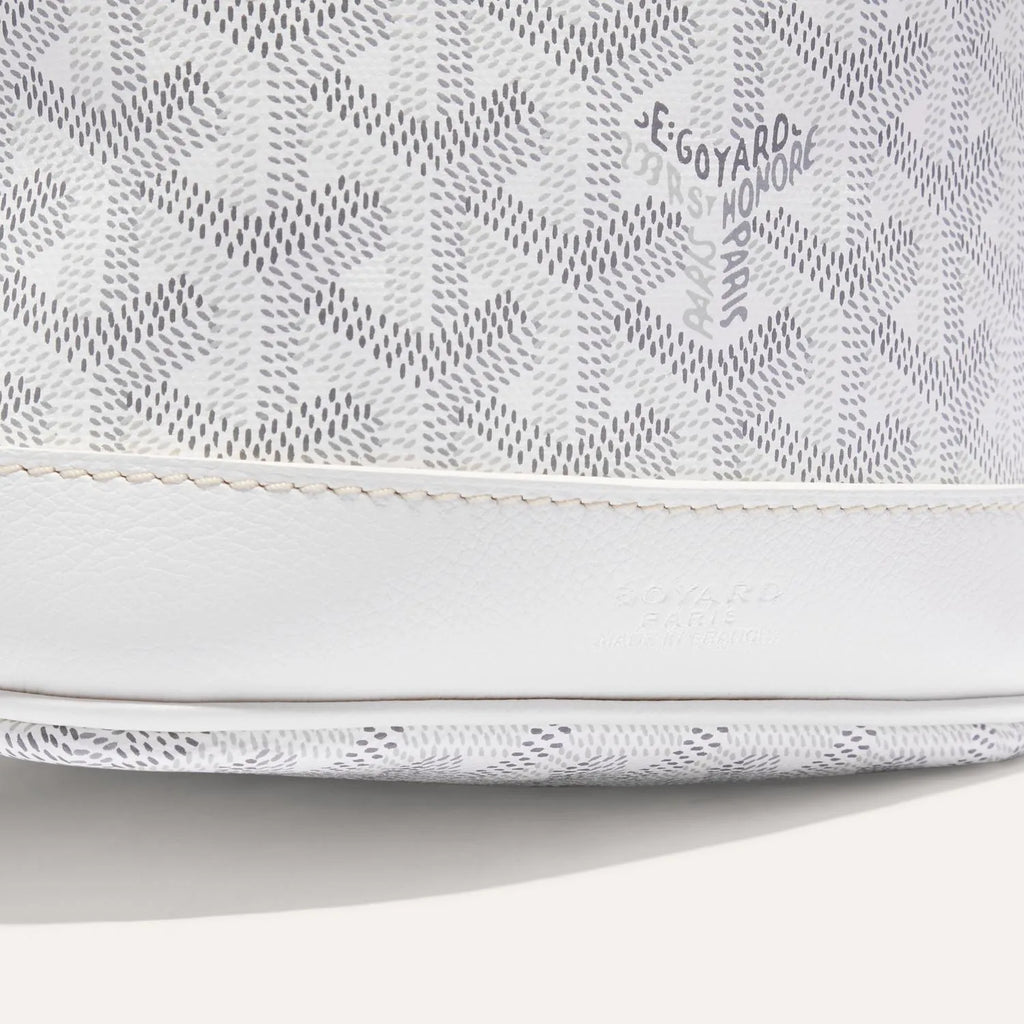 Goyard Petit Flot Bucket Bag White