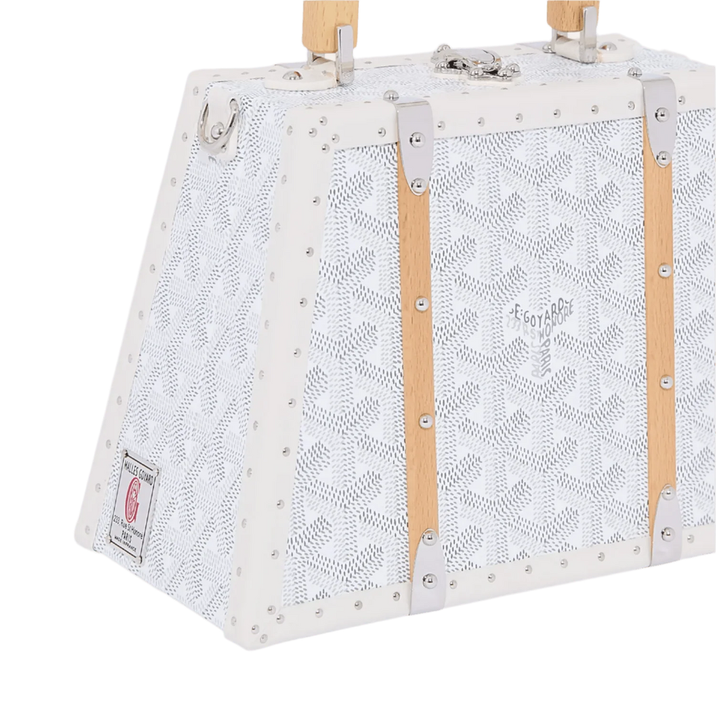 Goyard Saigon Mini Trunk Bag White