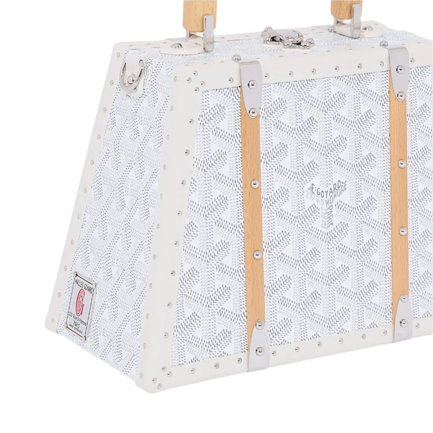 Goyard Saigon Mini Trunk Bag White