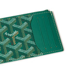 Detail view of Goyard Bourbon Zipped Green Card Holder BOURBOPMLTY01CL03P