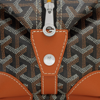 Side view of Goyard Bowling 25 Black Tan Toiletry Bag BOWLIN025TY01CL03P