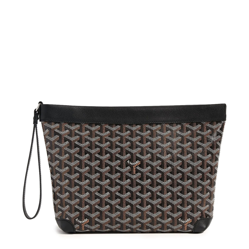Front view of Goyard Conti Black Pouch CONTIPPMLTY09CL09P