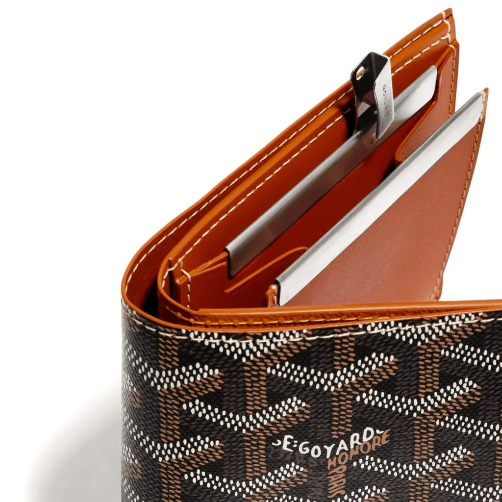Detail view of Goyard Saint-Florentin Black/Tan Wallet STFLO2PMLTY01CL03P