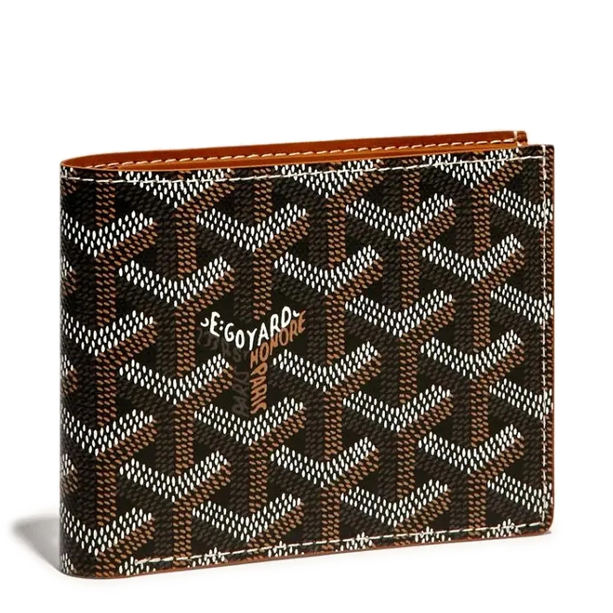 Front view of Goyard Saint-Florentin Black/Tan Wallet STFLO2PMLTY01CL03P