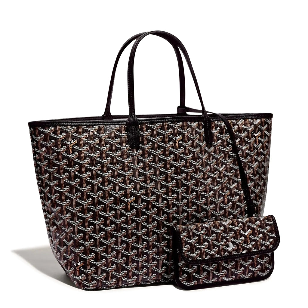 Pair view of Goyard Saint Louis PM Tote Bag Black STLOUIPMLTY01CL01P