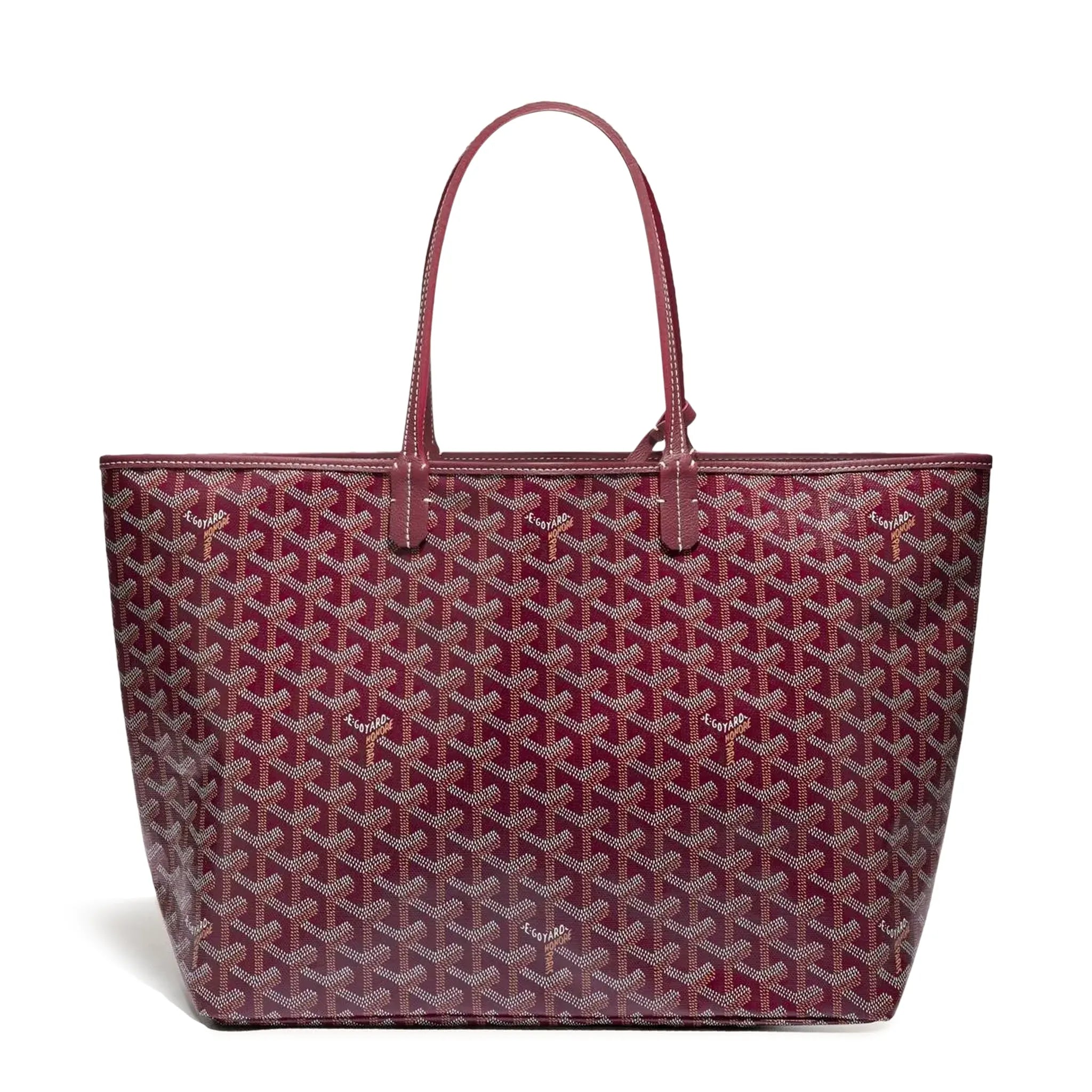 Front view of Goyard Saint Louis PM Tote Bag Burgundy STLOUIPMLTY33CL33P
