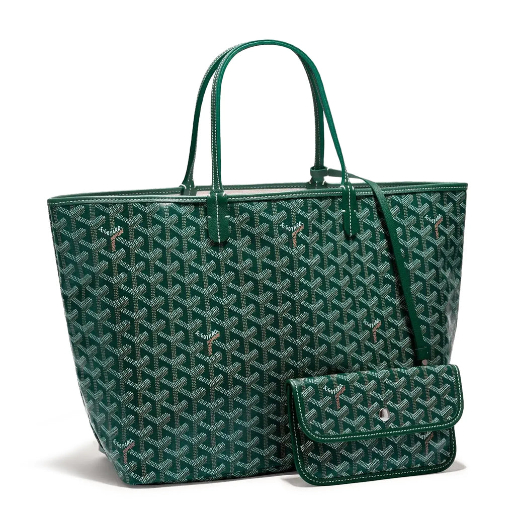 Pair view of Goyard Saint Louis PM Tote Bag Green STLOUIPMLTY09CL09P