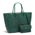 Pair view of Goyard Saint Louis PM Tote Bag Green STLOUIPMLTY09CL09P