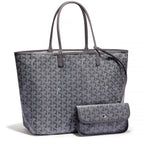 Front view of Goyard Saint Louis PM Tote Bag Grey STLOUIPMLTY51CL51P
