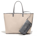 Inside Out view of Goyard Saint Louis PM Tote Bag Grey STLOUIPMLTY51CL51P