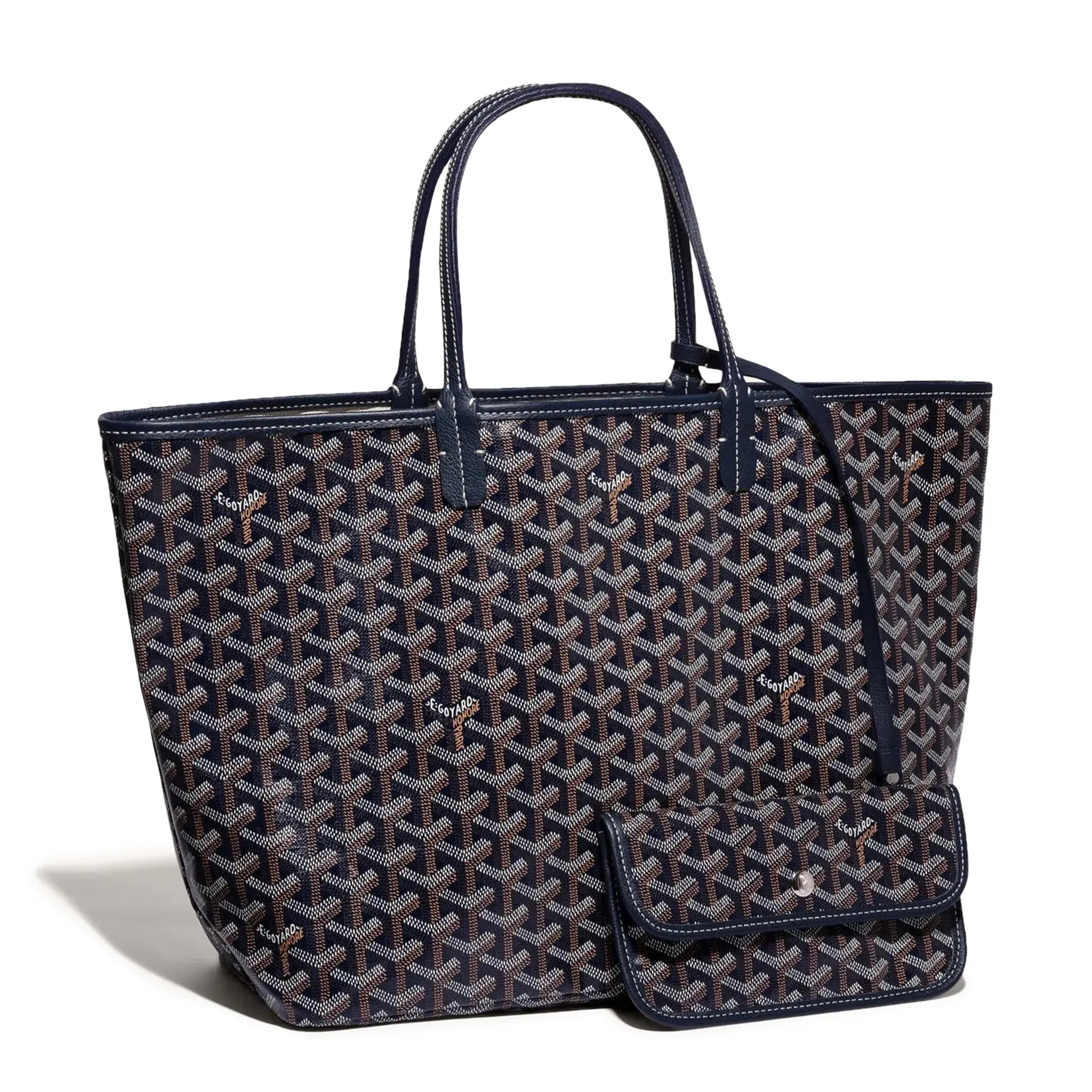 Pair view of Goyard Saint Louis PM Tote Bag Navy Blue STLOUIPMLTY12CL12P