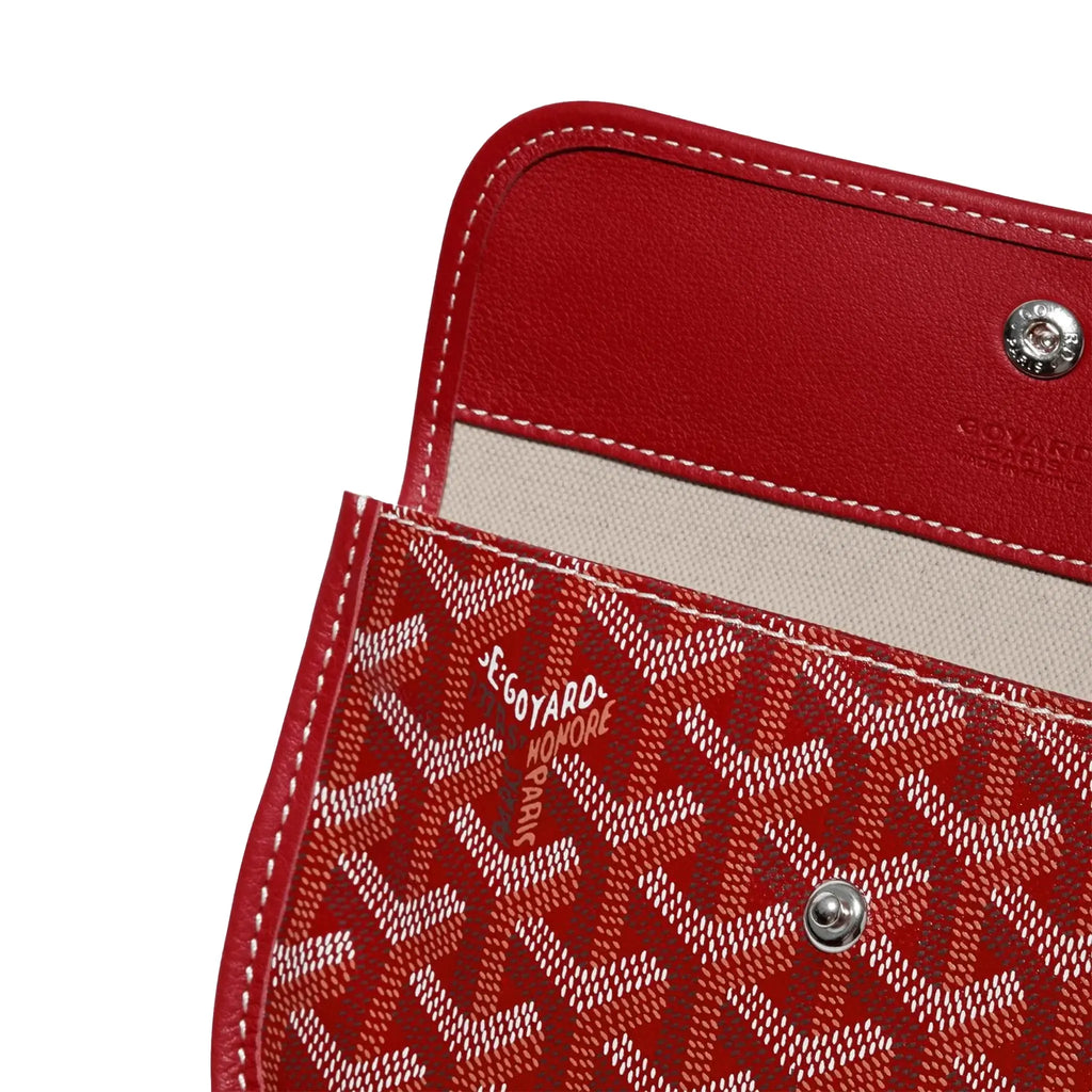 Detail view of Goyard Saint Louis PM Tote Bag Red STLOUIPMLTY02CL02P