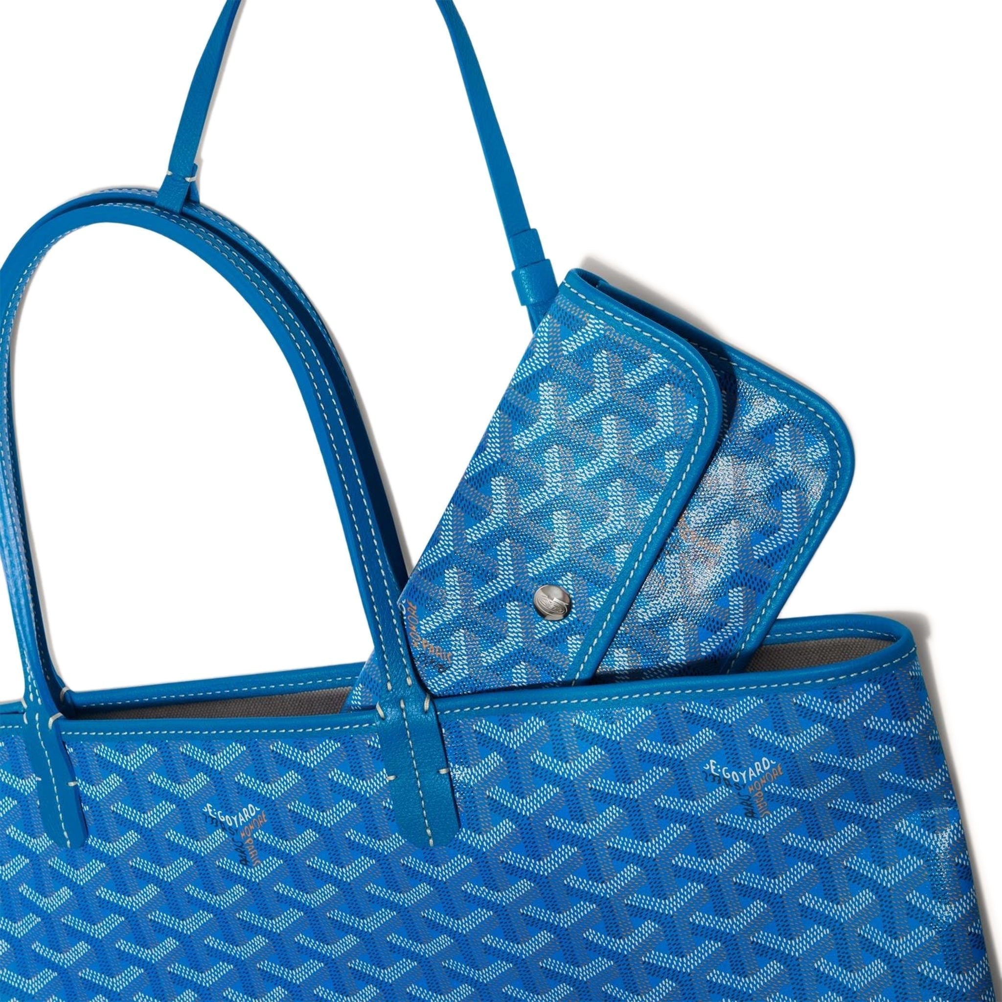 Poch view of Goyard Saint Louis PM Tote Bag Sky Blue STLOUIPMLTY10CL10P